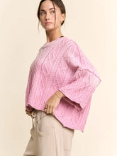 Load image into Gallery viewer, Davi & Dani - Long Sleeve Sweater Cable Knit Pattern Lilac