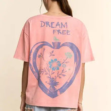 Load image into Gallery viewer, Davi & Dani - Dream Free Floral Graphic Mineral Wash Top
