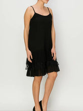 Load image into Gallery viewer, Origami - Dress or Dress Extender with Lace Layer Black
