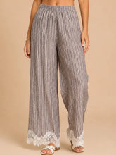 Load image into Gallery viewer, J.nna - Lace-Trimmed Wide-Leg Pants