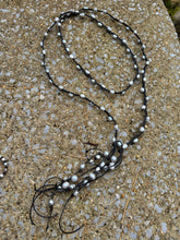 Load image into Gallery viewer, HC - Silver Pearls Braided Lariat 74"