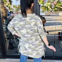 Load image into Gallery viewer, HC - Camo Bow Tie Everyday Top