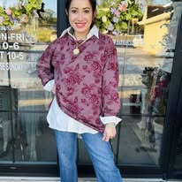 Load image into Gallery viewer, HC - Everyday Cozy Top - Plum Print