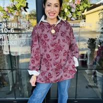 Load image into Gallery viewer, HC - Everyday Cozy Top - Plum Print