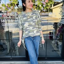 Load image into Gallery viewer, HC - Camo Bow Tie Everyday Top