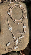 Load image into Gallery viewer, HC - Love You Long Time White Pearls Necklace 90"