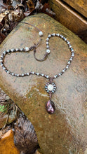 Load image into Gallery viewer, HC - The Love Sun Black/White Pearls Necklace 16"-24"