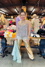Load image into Gallery viewer, METALLIC BOOTCUT PANT - GOLD