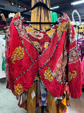 Load image into Gallery viewer, Indi and Sai - Kantha 2Fer Crisscross Long Slvv Top One Size