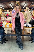 Load image into Gallery viewer, Faux Leather Pant with Adjustable Paracord Lock at Waist and Ankle -Style Rack - Black