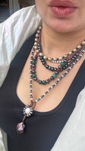 Load image into Gallery viewer, HC - Love All Around Jade Black Pearls Necklace 16"-20"