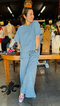 Load image into Gallery viewer, BoBo Mineral Wash Boho Ruffle Cargo Pants