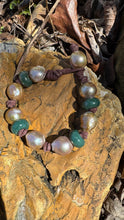 Load image into Gallery viewer, HC- Full Of Love Natural Gold/Jade Baroque Pearl Bracelet 18/20mm Supper Rare