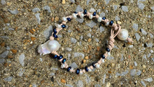 Load image into Gallery viewer, HC - 2Fer Blue /White Pearls Bracelet With Big Ball