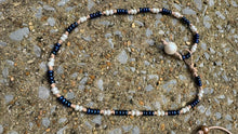 Load image into Gallery viewer, HC - 2Fer Blue and White Pearls Necklace 16”