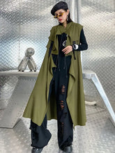 Load image into Gallery viewer, HCB - Casual Asymmetric Split-Joint Drawstring Vest Dress Outerwear