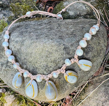 Load image into Gallery viewer, HC - Handmade White Pearl With Seashell Charm Choker