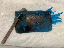 Load image into Gallery viewer, A Rare Bird - Clutch Crossbody- Black and Blue Feather