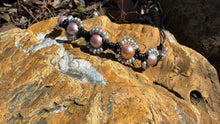 Load image into Gallery viewer, HC - Silver/Pink Pearls Sunflower Chocker