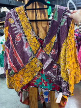 Load image into Gallery viewer, Indi and Sai - Kantha 2Fer Crisscross Long Slvv Top One Size