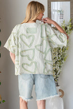 Load image into Gallery viewer, Oli & Hali - All Over Heart Patchwork Relaxed Casual Top