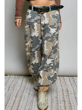 Load image into Gallery viewer, Pol - Vintage Washed Printed Twill Wide-Leg Woven Pants