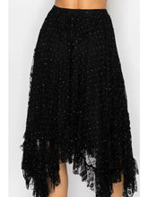 Load image into Gallery viewer, Origami - Tiered Sparkly All Lace Skirt - Black