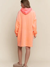 Load image into Gallery viewer, J.nna - Neon Coral Soft Warm Hooded Lounge Wear Top