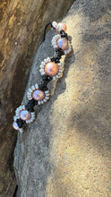 Load image into Gallery viewer, HC - Silver/Pink Pearls Sunflower Chocker