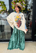 Load image into Gallery viewer, Bluevelvet - Side Tiered Textured Velvet Wideleg Ruffle Pants