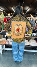 Load image into Gallery viewer, I Love Linen - Shacket with Burning Heart Patchwork Print in Leopard Print