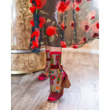 Load image into Gallery viewer, Sock Candy - Cocktail Hour Black Sheer Crew Sock