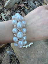Load image into Gallery viewer, HC - Trippel Strand White Pearls Bracelet
