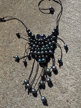 Load image into Gallery viewer, HC Handmade Pearls - Black Pearl Collar Tie Choker