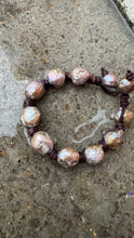 Load image into Gallery viewer, HC- Full Of Love Natural Mauve Pink Baroque Pearl Bracelet 18/20mm Supper Rare