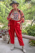 Load image into Gallery viewer, Jaded Gypsy - All the Things Trouser - Ruby Velvet