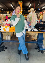 Load image into Gallery viewer, Pixi + Ivy - Mock Neck Short Sleeve Soft Sweater Vest Top - Sage