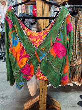 Load image into Gallery viewer, Indi and Sai - Kantha 2Fer Crisscross Long Slvv Top One Size