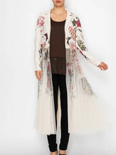 Load image into Gallery viewer, Origami - Blazer Cardigan with Long Mesh Layer - Star Rose