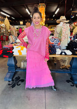 Load image into Gallery viewer, Pixi + Ivy - Metallic Foil Short Sleeve Sweater or Vest Pink