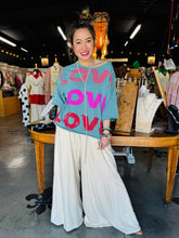 Load image into Gallery viewer, Davi & Dani Garmet Washed Love Printed Short Sleeve Top