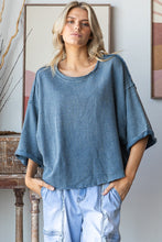 Load image into Gallery viewer, Oli & Hali - Washed Drop Shoulder Relaxed Cropped Top
