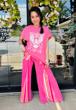 Load image into Gallery viewer, J. Her - Mineral Wash Striped Detail Flare Pants