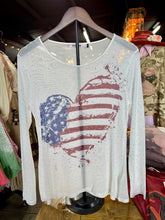 Load image into Gallery viewer, Origami - Sparkly Long Sleeve Sheer Mesh Top – PAT/HEART