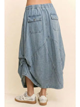 Load image into Gallery viewer, Davi & Dani - Washed Denim Parachute Skirt