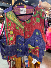 Load image into Gallery viewer, Indi and Sai - Kantha Sleeveless Button Top One Size
