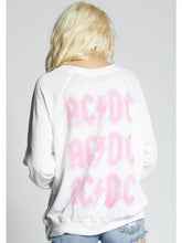 Load image into Gallery viewer, Recycled Karma - AC/DC Pink Lighting Bolt Sweatshirt