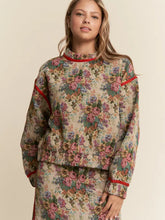 Load image into Gallery viewer, J.nna - Vintage Floral Mock Neck Top