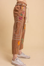 Load image into Gallery viewer, Bluevelvet - EMBROIDERY PANTS WITH ROPE BELT