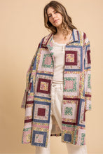 Load image into Gallery viewer, Bluevelvet - Quiltwork Button Up Longline Jacket